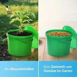 Benbow Eimer mit Deckel grün 30 x 20 x 10 cm 0,5 l 20-tlg.