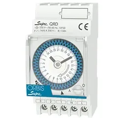 Orbis Tecnologia Electrica ORBIS OB290332N, Täglicher Timer, Weiß, Tasten, Kunst