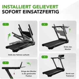 Tunturi Laufband - Walking Pad - Klappbar - Cardio Fit T60 schwarz