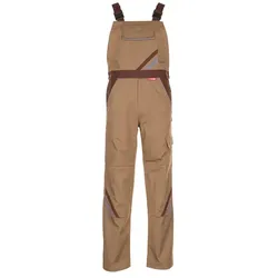 Latzhose "HIGHLINE" 285g/m2 Canvas-Besatz - 60 - khaki/braun
