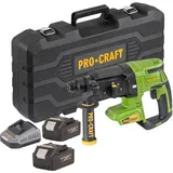 PROCRAFT PHA40bb-c Akku Bohrhammer 20 V 2,6 J SDS plus inkl. 2 x 4,0 Ah + Ladegerät + Koffer