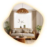 Tulup LED Spiegel Amorpher LED Spiegel 77x76,6 cm LED Wohnzimmerspiegel OrganischGroßer LED Badspiegel Unregelmäßig Warmweiß 3000K