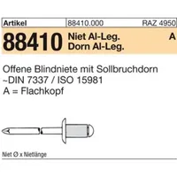 Industrial Quality Supplies Blindniete Alu/Alu Dorn Flachkopf 4 x