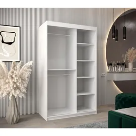 abiks möbel Schwebetürenschrank Promo 120 x 200 x 62 cm Weiß
