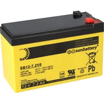Sun Battery Akku passend für Alarmanlage Abus Terxon SX AZ4000 12 Volt 7,2Ah VDS Zulassung