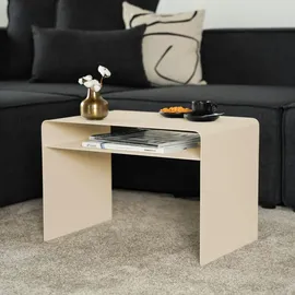 Home Deluxe Beistelltisch ZIMA - Creme - Germany, 4 Aufstellmöglichkeiten - 360° Drehbar | Couchtisch, Sofatisch