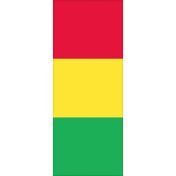 flaggenmeer Flagge Guinea 160 g/m2 Hochformat ca. 300 x 120 cm Hochformat