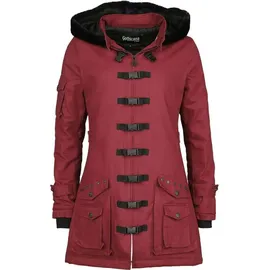 Gothicana by EMP Damen dunkelrote Übergangsjacke leicht gefüttert mit Gehschlitz hinten L - L