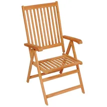 vidaXL Verstellbare Gartenstühle mit Auflagen 71,5 x 71,5 x 100 cm braun 8 St.