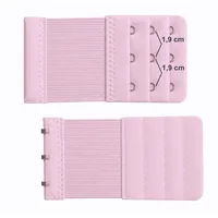 U.W. BH Verlängerung 6-13 cm Erweiterung 3 Haken 3 Reihen Verschluss Gummi (Rosa) - 5,5 cm breit, 9,5 cm lang