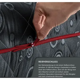 Fdm Taschenfederkernmatratze, Schwarz, Textil, H3 Kokos HR-Schaum Öko-Tex Allergikergeeignet Jacquard