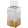 creativ home Teelichthalter Tower Holz/Edelstahl/Glas Silber