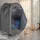Tectake tectake® Mobile Dampfsauna ThermaLuxe I 1000 W, 15 Temperaturstufen Dunkelgrau/Schwarz