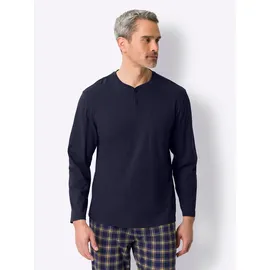 Sieh an! Schlafanzug-Shirt Langarm Blau 60/62