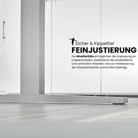 bümö Schreibtisch 160x80 cm Weiß