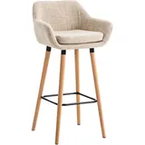 TPFLiving Barhocker 55 x 99 x 46 cm Creme