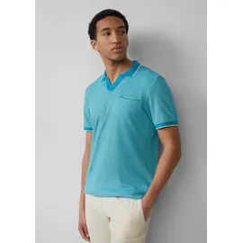 s.Oliver Poloshirt aus zweifarbigem Piqué mit Brusttasche - türkis - XL