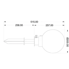 meineWunschleuchte Kleine Außen Kugelleuchte weiß mit Strom, Leuchtkugeln Wegbeleuchtung, 20cm
