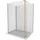 Mexen Kioto Duschtrennwand 120 x 200 cm rechts transparent gebürstetes Kupfer 800-120-105