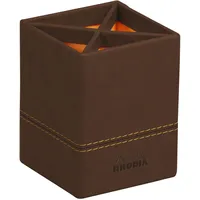 Rhodia Stifteköcher aus Kunstleder, Bronze
