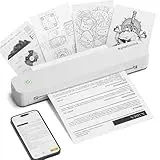 ByteCintia C80S Thermodrucker A4, Mobiler Drucker Unterstützung für 8.5"x11" A4, Tragbarer drucker Kompatibel mit iOS, Android, Laptop für Büro, Auto