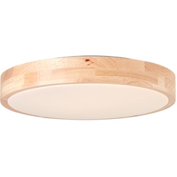 Brilliant Moreen LED Deckenleuchte 34cm holz, Holz/Kunststoff/Metall, 1x 14 W LED integriert, (Lichtstrom: 1300lm, Lichtfarbe: 3000-4500K)