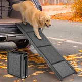 Papettly Klappbare Hunderampe, 158 x 44 cm, rutschfeste Oberfläche, tragbare Haustiertreppenrampe für große Hunde bis zu 113 kg, geeignet für Autos, SUVs und LKWs