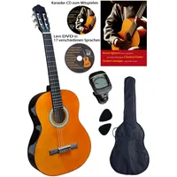 Clifton Konzertgitarre CLIFTON "Clifton - Konzertgitarre 4/4", orange, Saiteninstrumente, Kinder, Rechtshänder, Komplettset, B:39cm L:101cm