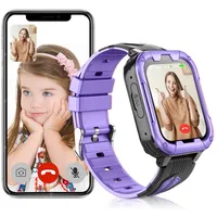 Ralio Kinder Smartwatch, Kinderuhr mit GPS und 4G Telefonfunktionen Smartwatch (1,83 Zoll Farb Touchscreen IPX7 Wasserdichter Telefon Uhr) Kinder Smartwatch mit 4G-HD-Videoanrufe, SOS, WiFi, Kamera, Schulmodus, Gesichtserkennung, IPS-HD-Touchscreen Kinder Watch, für Android und IOS, Mädchen Jungen 3-16 Jahre Geschenk lila