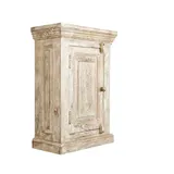 Woodkings Woodkings® Bad Hängeschrank Patina, Badschrank mit Holztür, Badezimmerschrank Badmöbel, Massivholz Mango