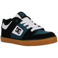 DC Shoes Pure Sneaker, Black/White/Emerald, 28