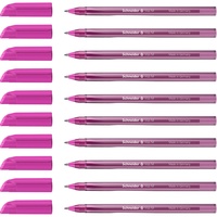 Schneider 102209 Vizz Kugelschreiber (für leichtes und schnelles Schreiben, Schaft in Schreibfarbe, Strichbreite M) 10 Stück, Pink