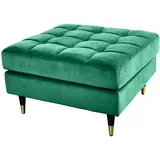 Riess-Ambiente Hocker COZY VELVET - 80cm smaragdgrün Samt goldene Füße