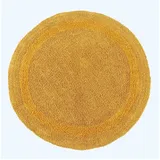 Homescapes Badematte Runde Battematte senfgelb 80 cm aus 100% Baumwolle, Höhe 20 mm, Φ 80 cm gelb