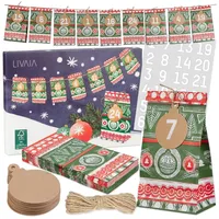 Adventskalender Zum Befüllen 2022 Adventskalender Zum Selbstbefüllen - Grün (Motiv) - Grün
