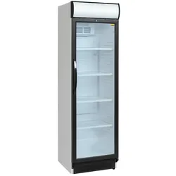 Nordcap Glastürkühlschrank KU 385 G-CP, mit Umluftkühlung, Glastür mit Griff und Werbedisplay