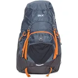 Trespass DLX Twinpeak, Flint, Rucksack 45 Liter mit Ösen für Wanderstöcke & Eispickel, Kompatibel mit Trinkblase/Wasserreservoir/Hydration Pack, Grau