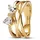 Pandora 163511C01 Damenring Funkelnde Schleife Goldfarben, 50/15,9