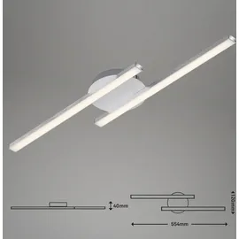 Briloner LED Wand- und Deckenleuchte 55,4 cm aluminium