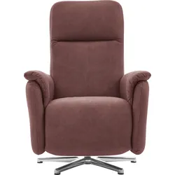 Relaxsessel CALIZZA INTERIORS "Olivin", rot (18 rot), B:73cm H:110cm T:90cm, Microfaser 100% Polyester, Sessel, inklusiver stufenloser Kopfteilverstellung und mit Verstellung