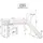 Homestyle4u Hochbett 90 x 200 cm Kiefer massiv lackiert weiß rosa