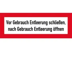 Aufkleber Anweisung für Wandhydrant, Folie, 210x74 mm