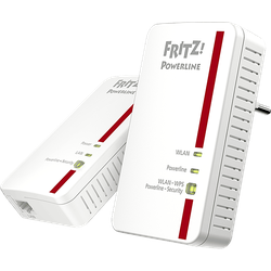 AVM FRITZ!Powerline 1240E WLAN Set, Gigabit-Adapter 1200 Mbit/s Kabellos und Kabelgebunden