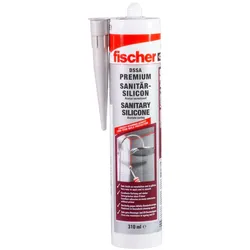 fischer Sanitärsilicon Premium DSSA - Inhalt (ml): 310 - Farbe: dunkelgrau - Menge: 1 Stück