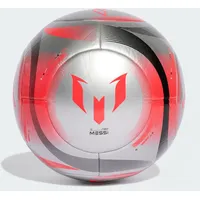 Adidas Unisex Messi Club Ball, Silver Metallic/Lucid Red/Black, 4