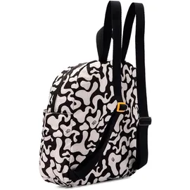 Mandarina Duck Revival Moire Rucksack Schwarz/Weiß