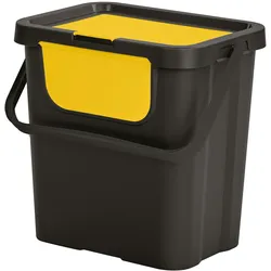 Tontarelli - Double Fashion Model Mülleimer 24L mit schwarz/bernsteinfarbenem Griff