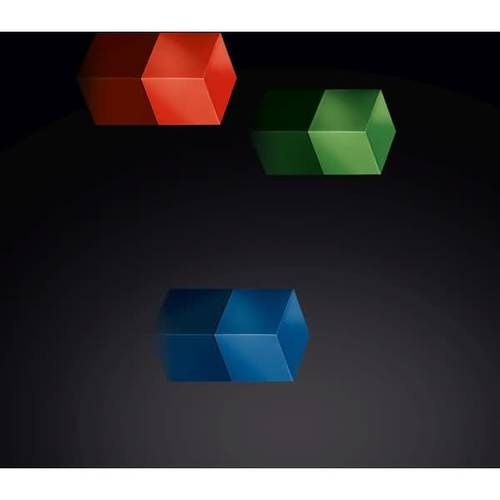 SuperDym-Magnet C5 Cube-Design blau/rot/grün 11x11x11mm VE=3 Stück