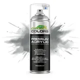 COLORS Premium Acrylic Sprühfarbe 400ml – Hochdeckender Sprühlack für Innen & Außen, Spraydose für DIY-Projekte - RAL 9006 - Silber Glanz