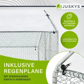 Juskys Freigehege 3 x 6 x 2 m grau